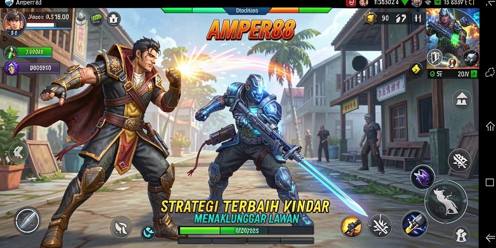 Screenshot gameplay AMPER88 yang menunjukkan serangan strategis dalam pertempuran.