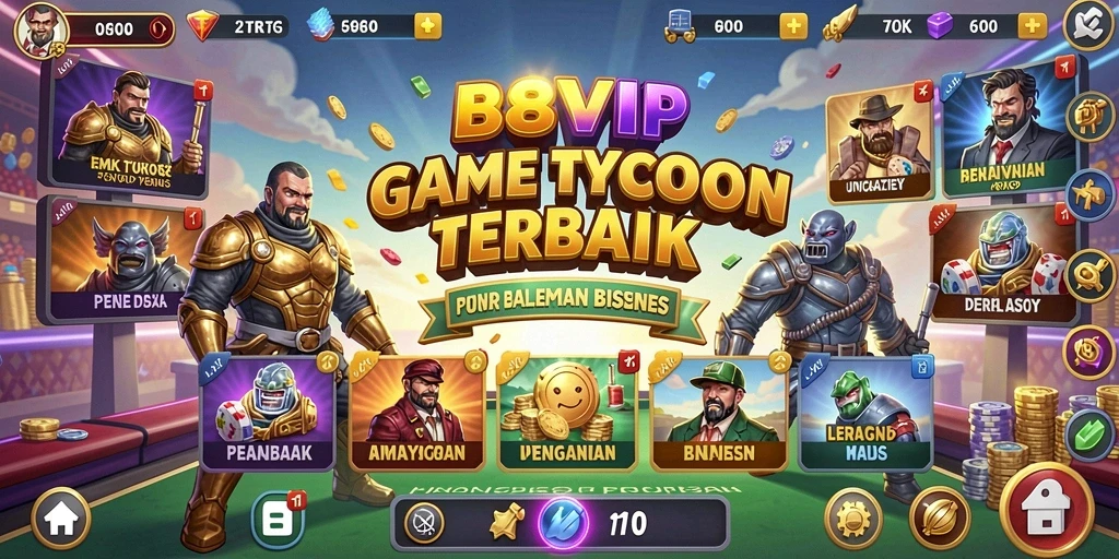 Screenshot B8VIP menampilkan gameplay Tycoon yang seru.