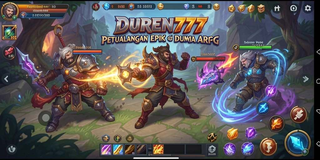 Tampilan gameplay seru DUREN777 dalam petualangan ARPG.