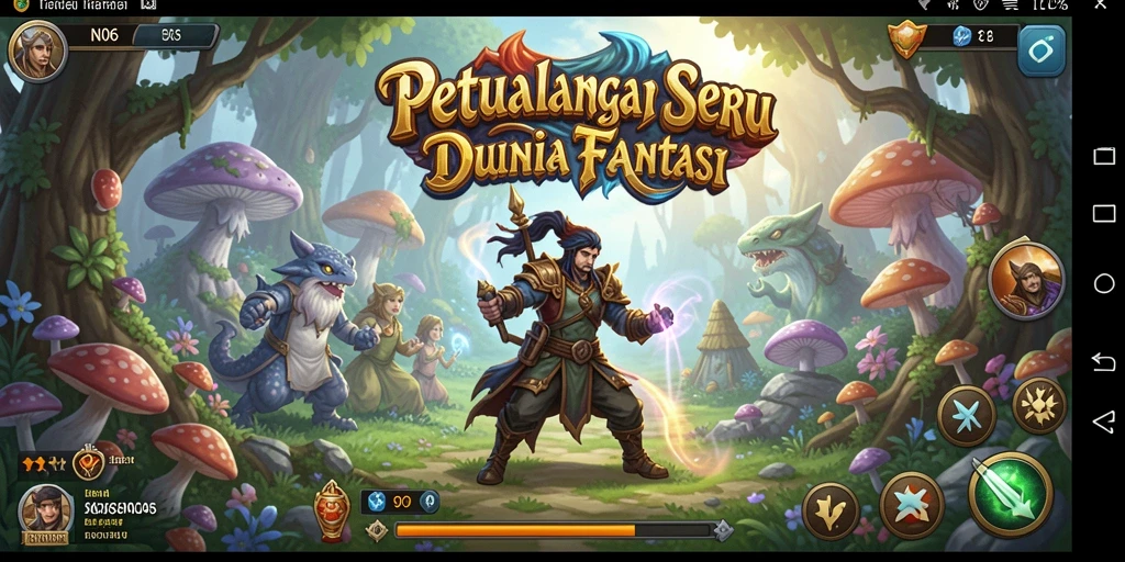 Tangkapan layar menampilkan aksi seru dalam game petualangan.