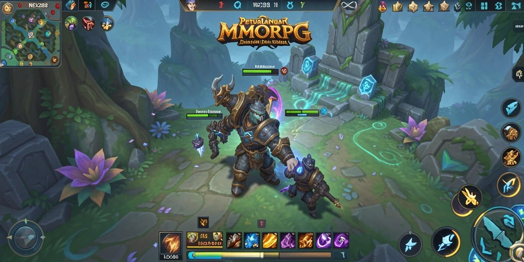 Tampilan fantastis dari gameplay MMORPG NEX288 yang memukau.
