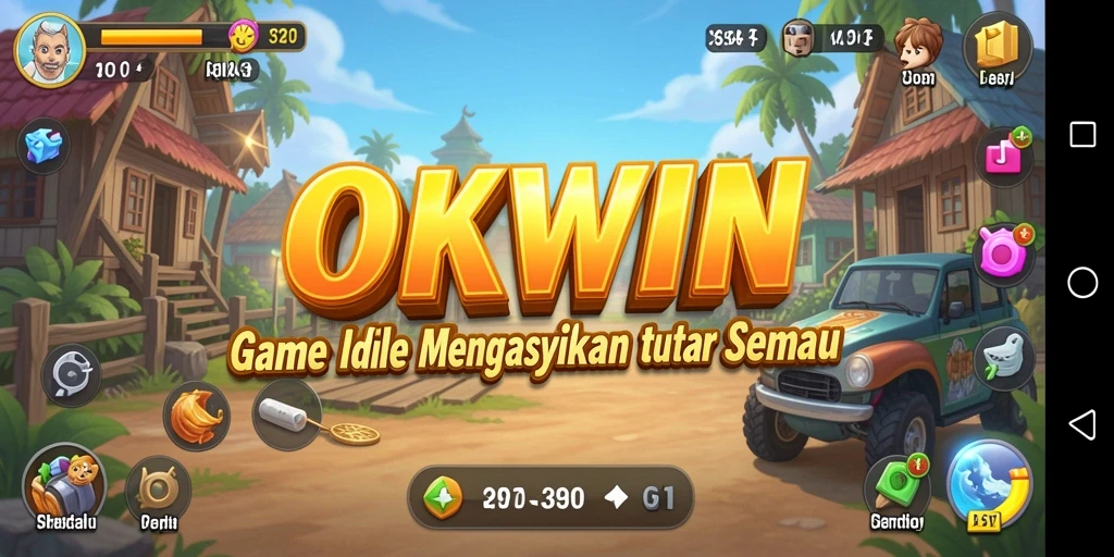 Tampilan gameplay <strong>OKWIN</strong> yang menyenangkan dan interaktif.