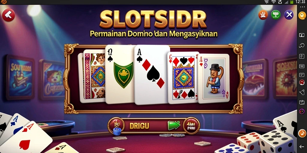 Tampilan gameplay Domino yang seru dan menarik di SLOTSIDR.
